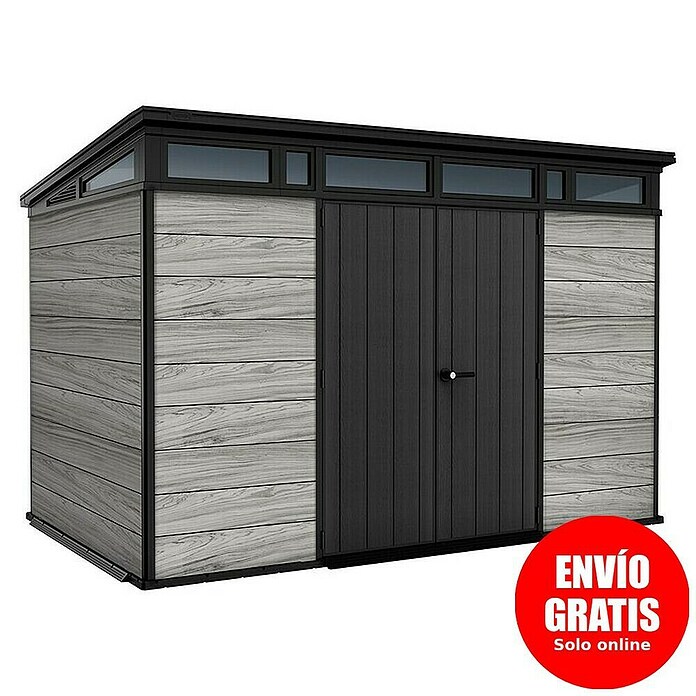 Keter Caseta para jardín Signature Strom Grey 117 (Medidas ext. (An x Pr): 342 x 218 cm, Plástico, Gris tormenta) | BAUHAUS