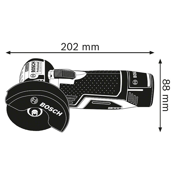 Bosch Professional Akku-Winkelschleifer GWS 12V-76 (12 V, Li-Ionen, Ohne Akku, Durchmesser Scheibe: 76 mm)