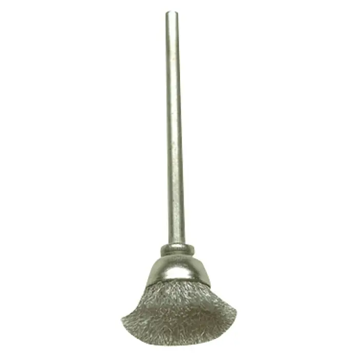 Proxxon Cepillo copa N.º 28953 - Diámetro pincel: 13 mm, Acero, 2 ud. - Un cepillo de alambre para un taladro. La herramienta consta de un mango y un cabezal de cepillo con alambres finos.