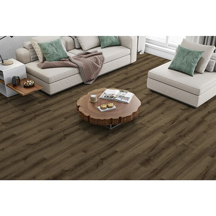 Suelo vinílico SPC Gran (1.524 x 228 x 6,5 mm, Marrón, Resistente al agua) | BAUHAUS