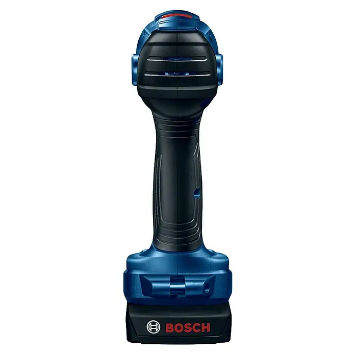 Bosch Professional AMPShare 18V Akku-Bohrschrauber GSR 18V-21 - 18 V, Ohne Akku, Ohne Koffer - Akkuschrauber von Bosch im Detail, mit blauem Gehäuse und schwarzem Griff, ideal für Heimwerker und Profis.