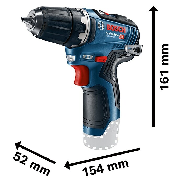 Bosch Professional Akumulatorska bušilica/odvijač GSR 12V-35  (12 V, Bez akumulatora) | BAUHAUS