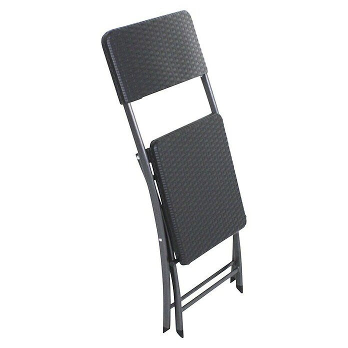 Garden Pleasure Balkonmöbel-Set Ventana (3 -tlg., Stahl, HDPE, Schwarz, Klappbar) | BAUHAUS