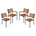 Garden Pleasure Gartenstuhl-Set Denver 4er Set 
