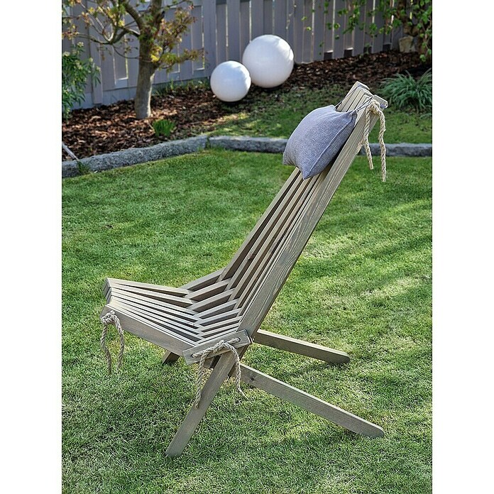 Garden Pleasure Relaxsessel Falun inkl. Kissen (Kiefernholz, Grau, 93 x 69 x 104 cm) | BAUHAUS