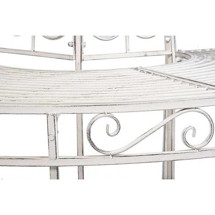 Garden Pleasure Gartenbank Varda 180° (B x T x H: 63 x 63 x 80 cm, Stahl, Antik-Weiß) | BAUHAUS