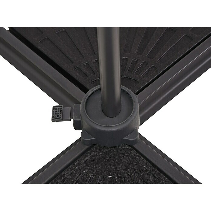 Garden Pleasure Ampelschirm rund Deluxe (Anthrazit, Durchmesser Bespannung: 300 cm) | BAUHAUS
