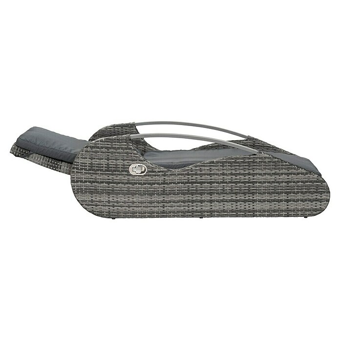 Garden Pleasure Loungeliege Alassio (Aluminium, Kunststoffgeflecht HDPE, Dunkelgrau/Anthrazit) | BAUHAUS