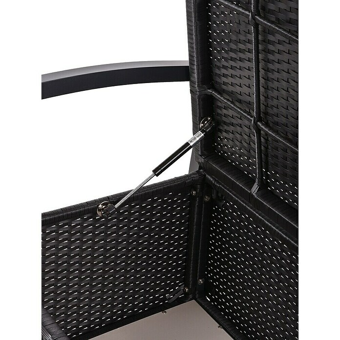Garden Pleasure Gartenbank Ferrara (B x T x H: 117 x 58 x 86 cm, Aluminium, Polyrattan, Schwarz) | BAUHAUS