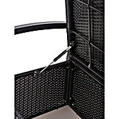 Garden Pleasure Gartenbank Ferrara (B x T x H: 117 x 58 x 86 cm, Aluminium, Polyrattan, Schwarz) | BAUHAUS