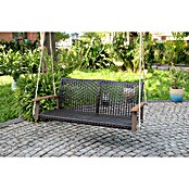 Garden Pleasure Hängebank Cuneo (B x T x H: 131 x 64 x 53 cm, Polyrattan, Akazie, Braun) | BAUHAUS