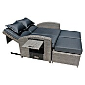 Garden Pleasure Loungesofa Nizza (Stahl, Kunststoff, Schwarz/Weidengrau) | BAUHAUS