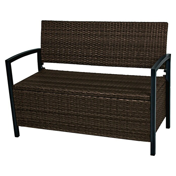 Garden Pleasure Gartenbank Ferrara (B x T x H: 117 x 58 x 86 cm, Aluminium, Polyrattan, Braun) | BAUHAUS