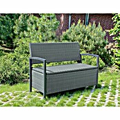 Garden Pleasure Gartenbank Ferrara (B x T x H: 117 x 58 x 86 cm, Aluminium, Polyrattan, Grau) | BAUHAUS