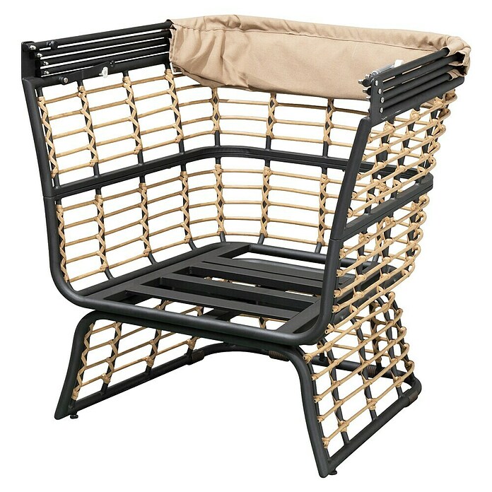 Garden Pleasure Garten-Loungesessel Paros (Beige/Anthrazit, B x T x H: 130 x 83 x 154 cm) | BAUHAUS