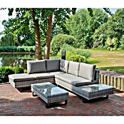Garden Pleasure Loungemöbel-Set Cadiz (3 -tlg., Aluminium, Kunststoffgeflecht HDPE, Schwarz/Grau) | BAUHAUS