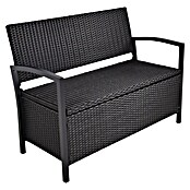 Garden Pleasure Gartenbank Ferrara (B x T x H: 117 x 58 x 86 cm, Aluminium, Polyrattan, Schwarz) | BAUHAUS