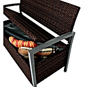 Garden Pleasure Gartenbank Ferrara (B x T x H: 117 x 58 x 86 cm, Aluminium, Polyrattan, Braun) | BAUHAUS