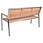 Garden Pleasure Gartenbank Denver 3-Sitzer (B x T x H: 144 x 56 x 86 cm, Teak, Natur/Silber) | BAUHAUS