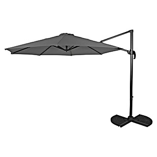 Garden Pleasure Ampelschirm rund Deluxe (Anthrazit, Durchmesser Bespannung: 300 cm)