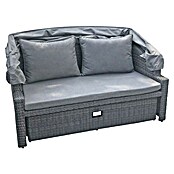 Garden Pleasure Loungesofa Monte Carlo (B x T x H: 146 x 144 x 74 cm, Aluminium, Polyethylen, Dunkelgrau, Ausziehbar) | BAUHAUS