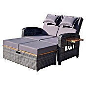 Garden Pleasure Loungesofa Bari (Stahl, Akazie, Polyester, Braun/Anthrazit) | BAUHAUS