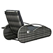 Garden Pleasure Loungeliege Alassio (Aluminium, Kunststoffgeflecht HDPE, Dunkelgrau/Anthrazit) | BAUHAUS