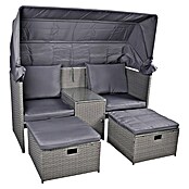 Garden Pleasure Loungesofa Saint-Tropez 2-Sitzer (B x T x H: 170 x 75 x 83 cm, Polyrattan, Schwarz/Silbergrau) | BAUHAUS