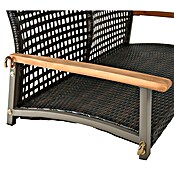 Garden Pleasure Hängebank Cuneo (B x T x H: 131 x 64 x 53 cm, Polyrattan, Akazie, Braun) | BAUHAUS