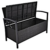 Garden Pleasure Gartenbank Ferrara (B x T x H: 117 x 58 x 86 cm, Aluminium, Polyrattan, Schwarz) | BAUHAUS