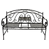 Garden Pleasure Gartenbank Saket mit hochklappbarem Tisch (B x T x H: 148 x 55 x 96 cm, Stahl, Schwarz) | BAUHAUS