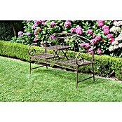 Garden Pleasure Gartenbank Saket mit hochklappbarem Tisch (B x T x H: 148 x 55 x 96 cm, Stahl, Braun) | BAUHAUS