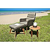 Garden Pleasure Loungemöbel-Set Calvia (3 -tlg., Aluminium, Kunststoffgeflecht HDPE, Akazie, Polyester, Anthrazit/Dunkelgrün) | BAUHAUS
