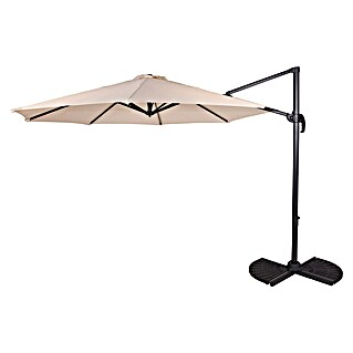 Garden Pleasure Ampelschirm rund Deluxe (Creme, Durchmesser Bespannung: 300 cm)