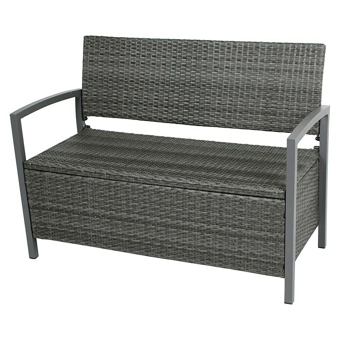 Garden Pleasure Gartenbank Ferrara (B x T x H: 117 x 58 x 86 cm, Aluminium, Polyrattan, Grau) | BAUHAUS