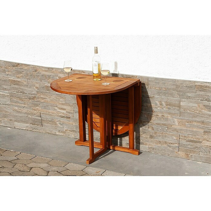 Garden Pleasure Gartentisch Baltimore (L x B x H: 120 x 70 x 73 cm, Eukalyptus, Natur, Oval, Klappbar) | BAUHAUS