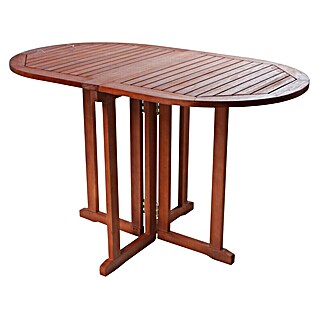 Garden Pleasure Gartentisch Baltimore (L x B x H: 120 x 70 x 73 cm, Eukalyptus, Natur, Oval, Klappbar)
