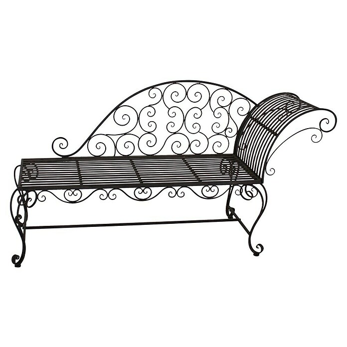 Garden Pleasure Gartenbank Lamington (B x T x H: 163 x 47,5 x 93 cm, Stahl, Schwarz-Braun) | BAUHAUS