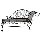 Garden Pleasure Gartenbank Lamington (B x T x H: 163 x 47,5 x 93 cm, Stahl, Schwarz-Braun) | BAUHAUS
