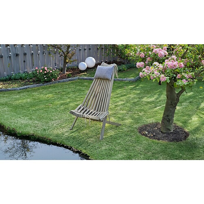 Garden Pleasure Relaxsessel Falun inkl. Kissen (Kiefernholz, Grau, 93 x 69 x 104 cm) | BAUHAUS