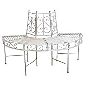 Garden Pleasure Gartenbank Varda 180° (B x T x H: 63 x 63 x 80 cm, Stahl, Antik-Weiß) | BAUHAUS