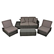 Garden Pleasure Loungemöbel-Set Alcudia (4 -tlg., Aluminium, Kunststoffgeflecht HDPE, Grau) | BAUHAUS