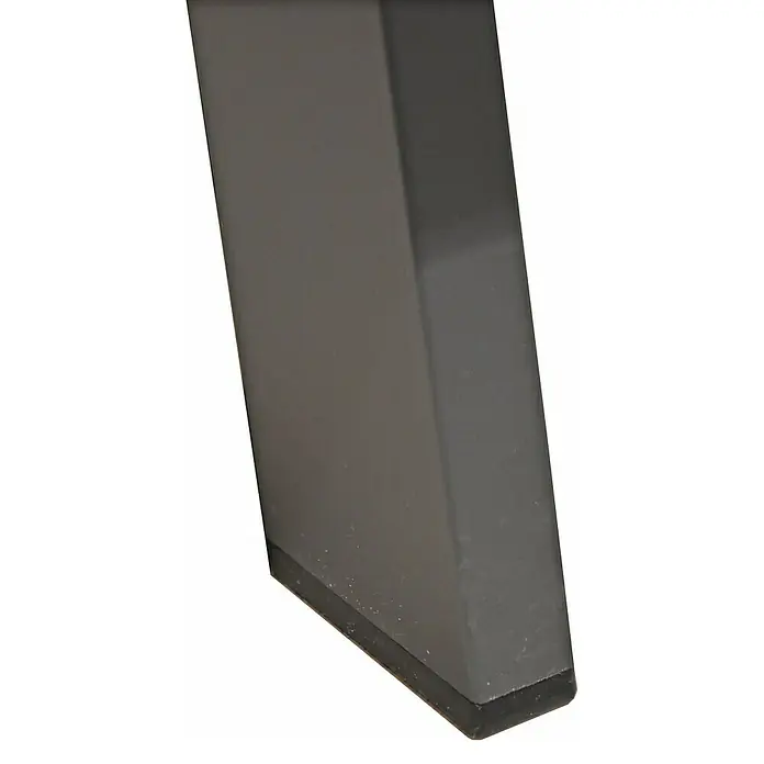 Garden Pleasure Doppelliege Delia - Aluminium, Dunkelgrau - Dunkelgraues, rechteckiges Möbelbein mit schwarzem Schutzfuß.