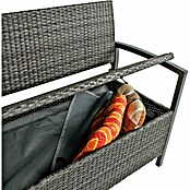 Garden Pleasure Gartenbank Ferrara (B x T x H: 117 x 58 x 86 cm, Aluminium, Polyrattan, Grau) | BAUHAUS