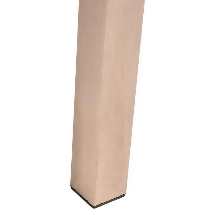 Garden Pleasure Gartentisch Dallas - L x B x H: 200 x 90 x 75 cm, Teak, Natur/Silber - Beiges, rechteckiges Möbelbein mit schwarzem Schutzfuß.