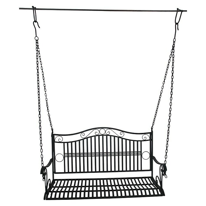 Garden Pleasure Hängebank Cumbal (B x T x H: 114 x 50 x 58 cm, Eisen, Schwarz-Matt) | BAUHAUS