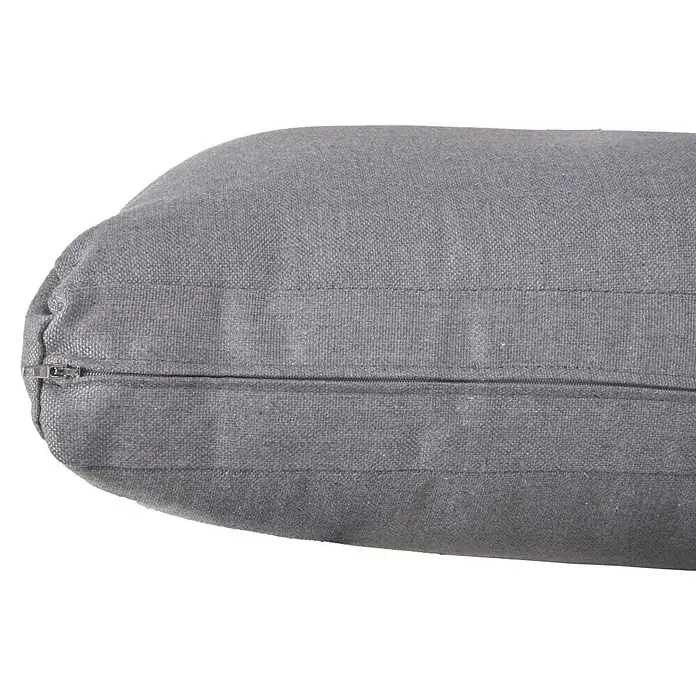 Garden Pleasure Loungemöbel-Set Elia - 4 -tlg., Aluminium, Polyester, Grau/Anthrazit - Graues Stoff-Nackenkissen mit sichtbarem Reißverschluss.