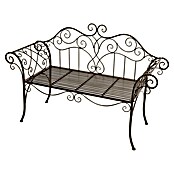Garden Pleasure Gartenbank Selene (B x T x H: 143 x 51 x 92,5 cm, Stahl, Schwarz-Braun) | BAUHAUS