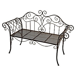 Garden Pleasure Gartenbank Selene (B x T x H: 143 x 51 x 92,5 cm, Stahl, Schwarz-Braun)