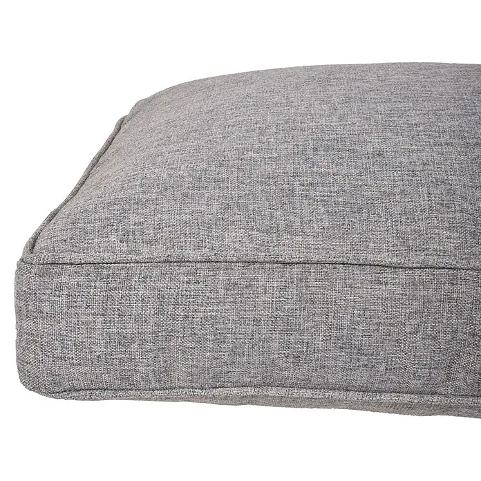 Garden Pleasure Loungemöbel-Set Donna - 3 -tlg., Aluminium, Polyester, Grau/Schwarz - Hellgraues, strukturiertes Textilkissen mit gewebter Textur und sichtbarer Paspelierung.